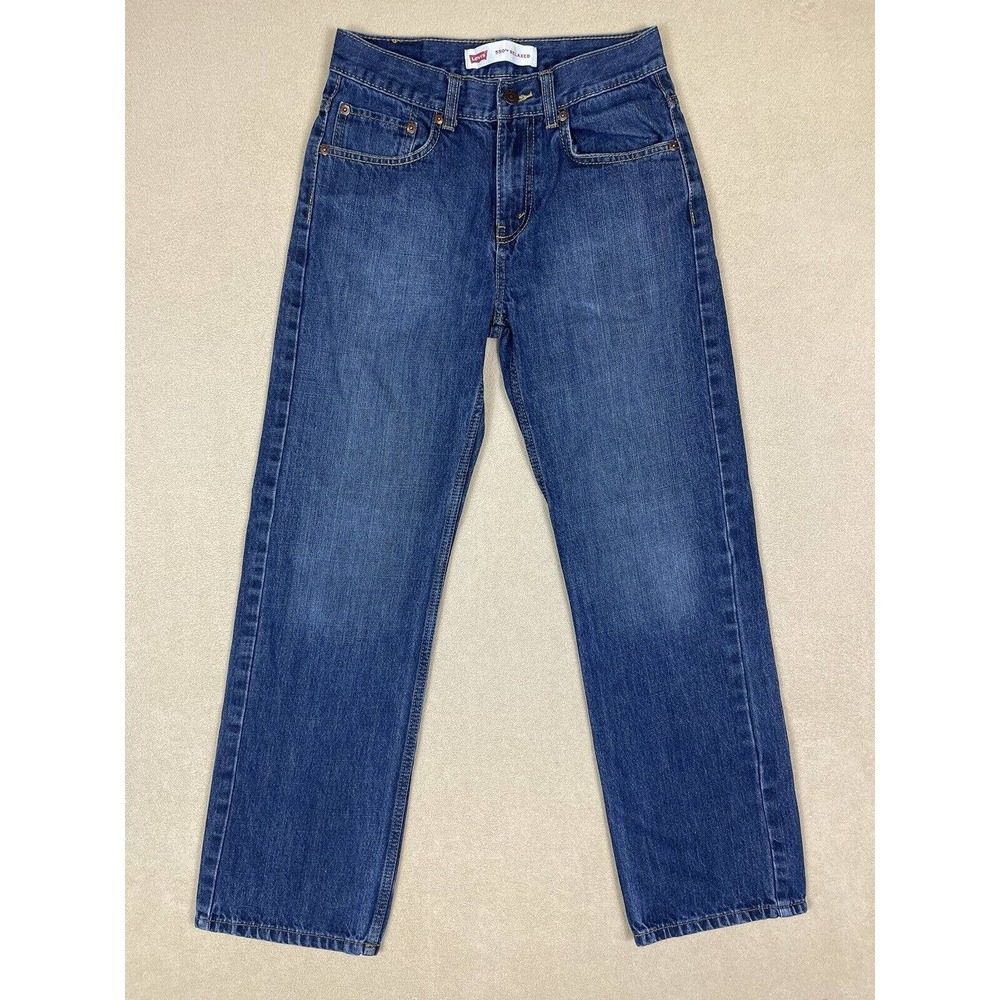Levi's 550 Relaxed Womens 16 Slim Blue Jeans Mid Rise Straight Leg Pockets‎